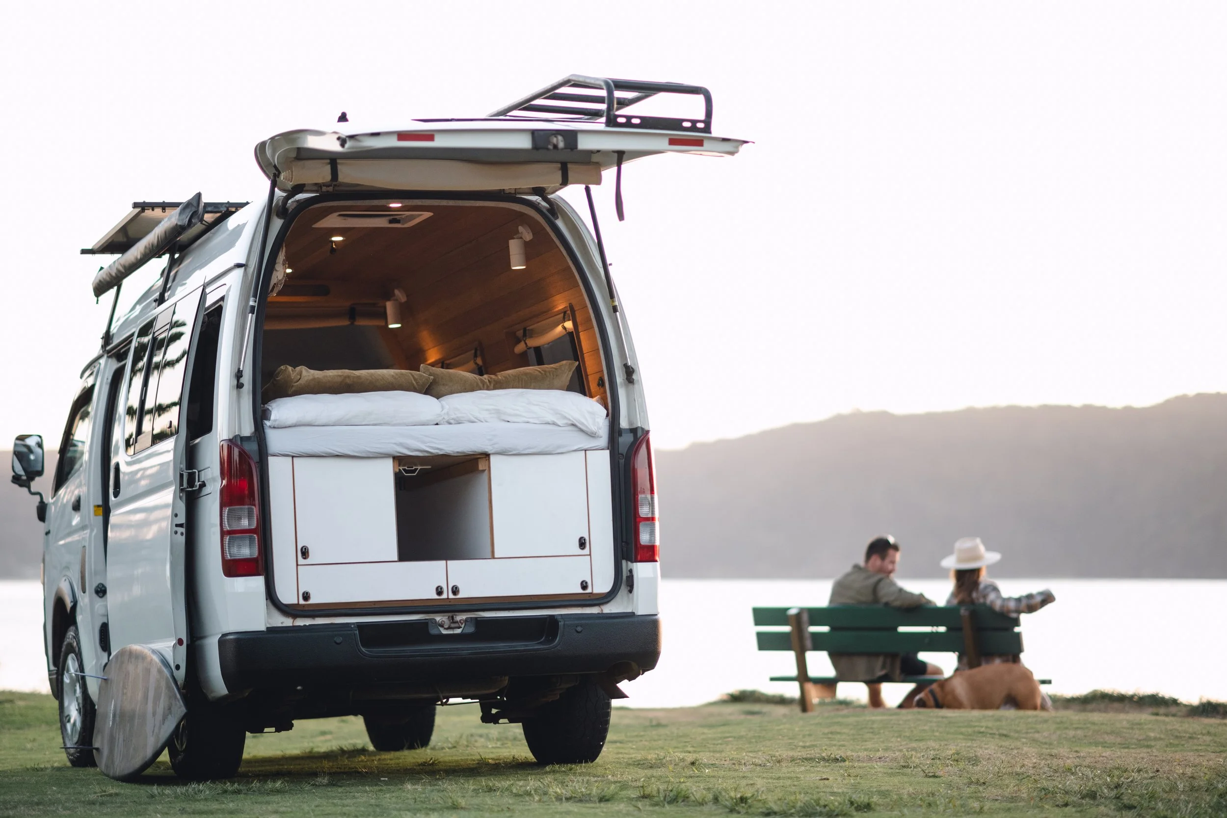 Precision-built campervan kit components in the Bulldog Builds workshop